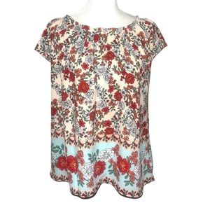 Lauren Conrad Floral Blouse Size Medium